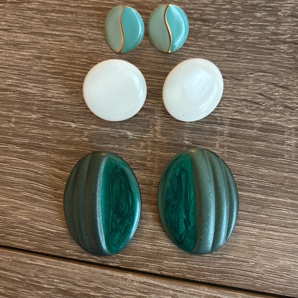 Vintage Stud Earrings lot of 3 - Picture 1 of 5